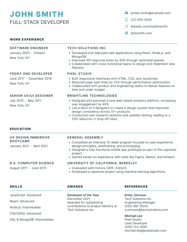 Resume Preview